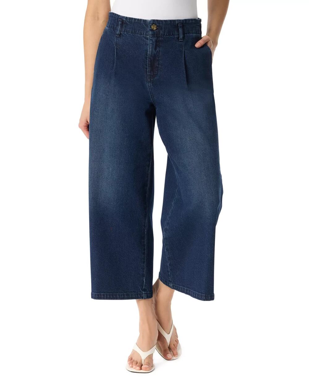 Gloria Vanderbilt Women's Wide-Leg Crop Pants Blue Size 10 3696